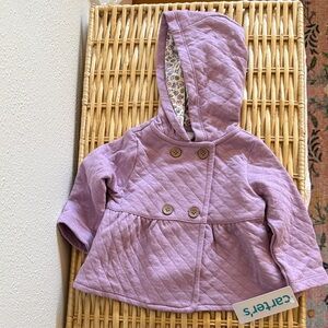 NWT Carter's Lilac Quilted Baby Jacket